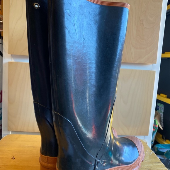 Eagle Claw Mens Black Rubber Steel Shank Rain Boots Waterproof Size 7 - Picture 9 of 9